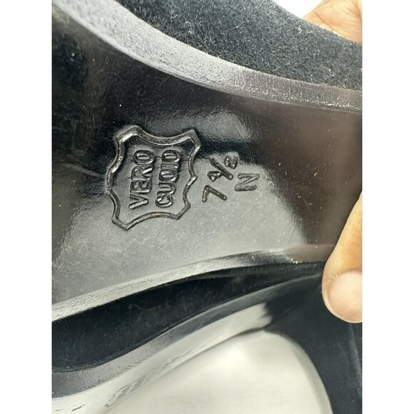 JILDOR SUEDE 7.5 BLACK ANKLE BOOTIES - Picture 7 of 10